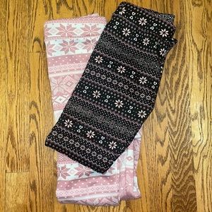 Girls 10/12 fleece lined leggings NEW